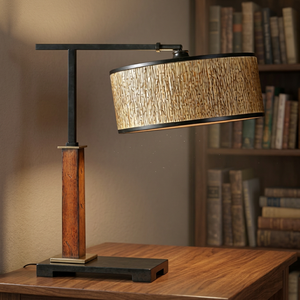Modern Wooden <b>Adjustable</b> AC Powered LED Touch Control Eye Caring <b>Table</b> Lamp with Fabric Drum Shade for Bedroom - Product Image 3