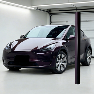 ฟิล์มกันรอยสีดำแดง TPU PPF สำหรับตกแต่งรถยนต์ ดีไซน์เมทัลโครมเปลี่ยน<span class=keywords><strong>สี</strong></span> ฟิล์มไวนิลหุ้มรถ - Product Image 1