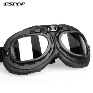 Klassieke retro vintage motorbril Moto lederen bril voor piloot Koperen open helm Fietsbril Bril voor ATV - Product Image 2