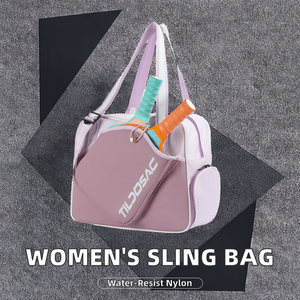 Sac à bandoulière personnalisé pour raquette de pickleball en nylon pour femmes, imperméable, sac à bandoulière pour pagaie, capacité de 30 à 40 L pour le rangement des équipements - Product Image 3