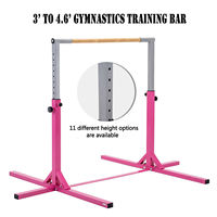 Barre horizontale de gymnastique pliable réglable de 130cm en acier inoxydable pour l'exercice de gymnastique à domicile pour enfants Logo personnalisé Taille personnalisée pour le yoga