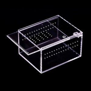 Wholesale Custom Clear Luxury Design for Acrylic Reptile <b>Terrarium</b> <b>Insect</b> Cage Tank Box with Lid Made in USA - Product Image 1