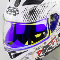 Casque croisé vintage rapide avec décalcomanies anti-buée et lentille Revo photochromique nouveau pour modèle AGV pour motos
