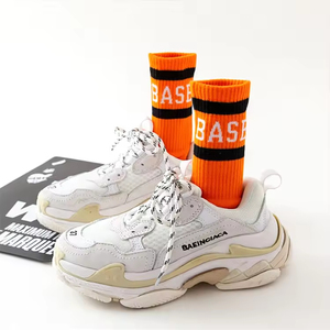 Custom Luxury Eco-Friendly Anti-Bacterial Mardi Gras Sport Basketball Crew Cotton <b>Socks</b> Men Women Striped Unisex - Product Image 6