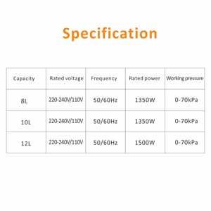 Ewant Home Appliances Cuisine 10L 1350W 70KPA Acier inoxydable Commercial Smart Autocuiseur électrique automatique - Product Image 2
