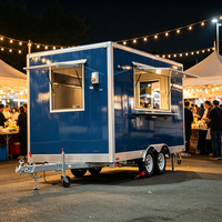 Remorque alimentaire commerciale avec fenêtre de service et comptoir chauffant pour porc déchiqueté, idéale pour les festivals nocturnes d'Austin