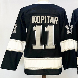 Maglie da Hockey Cucite per Uomo 11 Anze Kopitar 9 Adrian Kempe 99 Wayne Gretzky 22 Kevin Fiala 8 Doughty - Product Image 4