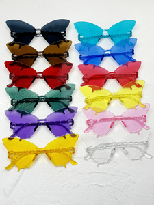 แว่นกันแดดทรงกลมสีลูกกวาด แฟชั่นไร้กรอบ วัสดุ PC แว่นกันแดดสำหรับโปรโมชั่น - Product Image 6