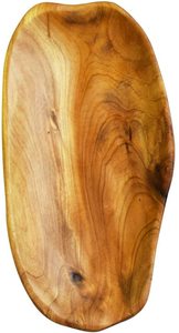 Bandeja de madera de raíz de <span class=keywords><strong>abeto</strong></span> Natural ecológica, plato de madera hecho a mano de 33cm para sándwich, pan, fruta, ensalada, aperitivo - Product Image 2