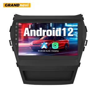 Grandnavi 10 inch 2Din cho hiện đại Santa Fe 2013 2017 Android hệ thống Carplay Android tự động hệ thống định vị
