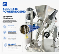 Machine d'emballage automatique pour sachets à coins arrondis de poudre de café instantané et de thé Halia pour petites entreprises