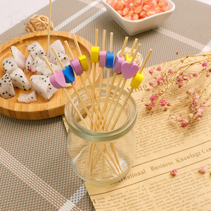 Grosir gigi bambu berbentuk kaktus untuk dekorasi makanan pesta tusuk sate bambu - Product Image 2