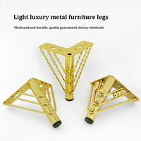 ZERUN Modern Gold Chrom Metall Dreieck Möbel Beine Hoch leistungs sofa & Schrank füße für Wohnzimmer Esszimmer Küchen