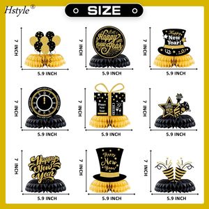 <span class=keywords><strong>Centre</strong></span> <span class=keywords><strong>de</strong></span> <span class=keywords><strong>table</strong></span> en nid d'abeille pour le Nouvel An 2026, décorations <span class=keywords><strong>de</strong></span> fête du Nouvel An, noir et or, décorations <span class=keywords><strong>de</strong></span> <span class=keywords><strong>table</strong></span> pour le Nouvel An, SD2028 - Product Image 4