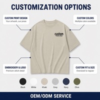 Kaos Pria Oversize Bahan Polyester Katun Sablon Logo Custom Drop Shoulder Kerah Bulat Pabrik OEM ODM