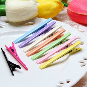 Atacado 6cm Colorful Metal <span class=keywords><strong>Alligator</strong></span> Hair <span class=keywords><strong>Clips</strong></span> Sleek Duckbill <span class=keywords><strong>Clips</strong></span> com Esmalte Revestimento para Styling Seccionamento - Product Image 1