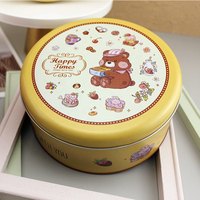 Boîte de conserve ronde en fer blanc de qualité alimentaire avec bouchon à vis et finition mate pour le lait, les bonbons, le sucre, les biscuits et la cuisson d'autres aliments