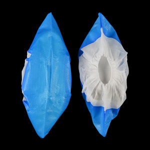 ที่คลุมรองเท้าพลาสติกไม่ทอกันน้ำสีน้ำเงินแบบใช้แล้วทิ้งสำหรับการป้องกัน - Product Image 3