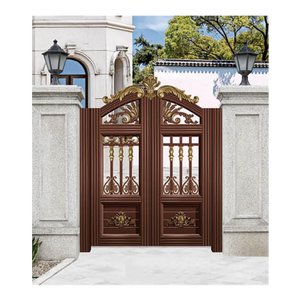 Porte d'entrée en fer forgé pour maison française, Double tuyau en fer forgé, grille d'entrée, Design mexicain - Product Image 5