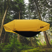 Hamac d'extérieur multifonctionnel avec moustiquaire Camping Randonnée Parachute Hamac Tente