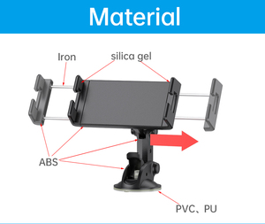 Shunwei Flexible 360 degrés Rotation <span class=keywords><strong>voiture</strong></span> support pour téléphone tableau de bord mur collant ventouse support Mobile chargeur Stable sécurisé - Product Image 6