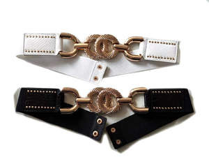 Cintura Elastica Larga alla Moda per <span class=keywords><strong>Abbigliamento</strong></span> Femminile, Accessorio con Fibbia in Lega Elastica per Uso Quotidiano o Feste - Product Image 3