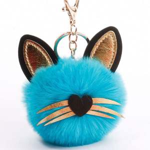 <span class=keywords><strong>Promo</strong></span> 8CM Gatto in peluche soffice portachiavi carino peluche borsa animale Charm decorazione Pom Pom portachiavi per donne ciondolo regalo all'ingrosso - Product Image 6
