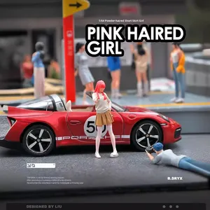 Mini Figura a Escala 1/64, Modelo de Resina, Muñeco Colorido en 3D, Colección de Personajes de Simulación, Modelo de Resina, Accesorios para Modelismo de Autos - Product Image 3