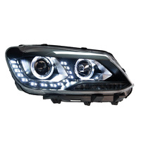 Feux de jour LED en forme de larme 12V pour Touran 10-15, clignotants modifiés, ensemble de phares universels