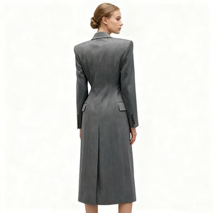 L'ultima versione coreana del <span class=keywords><strong>Trench</strong></span> lungo da donna dimagrante da donna - Product Image 2