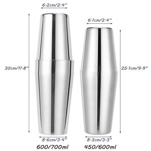 Professionnel moderne durable en acier inoxydable 2 pièces Boston <span class=keywords><strong>Cocktail</strong></span> <span class=keywords><strong>Shaker</strong></span> Set Bar outils de mélange pour barman - Product Image 6