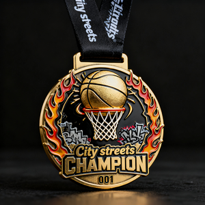 เหรียญบาสเก็ตบอลชุบทองแบบโบราณสำหรับสโมสรสไตล์วินเทจได้รับรางวัลสมาชิกของที่ระลึกสำหรับการเล่นกีฬา - Product Image 4