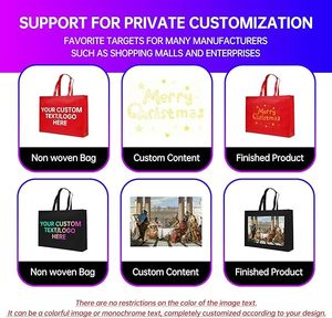 Custom <b>Jumbo</b> Sized Tote <b>Bags</b> Set Personalized Bulk Pack - Reusable Grocery <b>Bags</b>, Shopping <b>Bags</b>, Promotional Item Totes - Red - Product Image 2