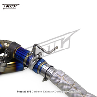 Système d'échappement haute performance BK Titanium Catback pour Ferrari 458 V8 4.5 2013-2016, collecteur droit et downpipe