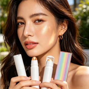 Stick illuminateur et de contouring OEM/ODM personnalisé pour marque privée, contrôle du sébum, imperméable, effet bronze scintillant, vente en gros - Product Image 1