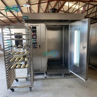 Four rotatif industriel à 32 plateaux, four à pain commercial au diesel, au gaz ou électrique pour boulangerie, usine alimentaire