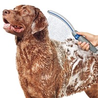 Ensemble de bain sûr pour animaux de compagnie avec pomme de douche et brosse massante pour chats, kit de toilettage comprenant des produits de soin pour animaux
