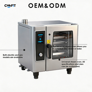 <span class=keywords><strong>Nuovo</strong></span> <span class=keywords><strong>Forno</strong></span> Combinato Elettrico Professionale CFT a 4 Teglie 380V in Acciaio Inox con Controllo LCD, Vapore Universale per Hotel, Cucina, Latte, Noci, Farina - Product Image 2