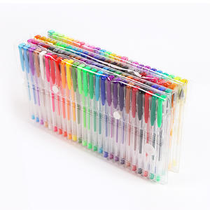 Fournisseurs de stylos à bille personnalisés avec logo animal, encre multicolore néon, paillettes arc-en-ciel, aquarelle, encre métallique, plastique - Product Image 5