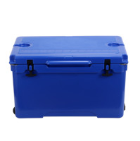 Glacière à roulettes rotomoulée 75qt, durable, étanche, portable, pour le stockage alimentaire, moderne, écologique, avec isolation thermique, pour glace sèche et bocaux en PE