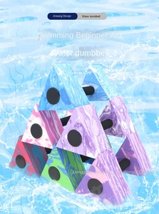 Haltères aquatiques portables en EVA, design triangulaire, légers, lot de deux, équipement d'exercice aérobie et de <span class=keywords><strong>natation</strong></span> |   Barres de musculation pour <span class=keywords><strong>piscine</strong></span> pour adultes - Product Image 3