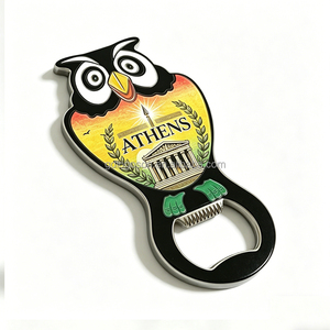 Ouvre-bouteille aimanté 2-en-1 en forme de chat, souvenir grec <span class=keywords><strong>et</strong></span> allemand de la Forêt-Noire, Schwarzwald, Aigle de Athènes - Product Image 3