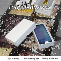 Fabrication en usine de boîtes rigides en carton vides avec laminage mat pour l'emballage des smartphones, recyclables, imprimées avec logo