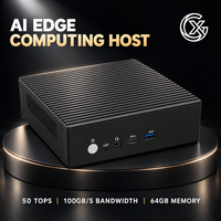 Host Komputasi AI Edge untuk Navigasi AGV, Bandwidth Memori 100GB/s, Desktop, Daya NPU 50 TOPS