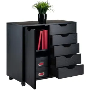 Classical High End Modern Design Medium Wood 5-drawers Storage Filing Cabinet