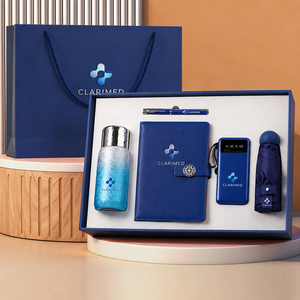 Set de Regalo Empresarial de Alta Gama para Clientes con Cuaderno de PU, Termo de Titanio, Accesorios Digitales y Logotipo Personalizado - Product Image 1