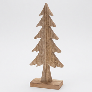 Décoration de table de Noël en bois, faite à la main, écologique, forme personnalisée, décoration de maison pour les fêtes - Product Image 1
