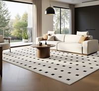 Moderner Retro-Wohnzimmerteppich Wasserfleckresistent Gittermuster Moderner Stil Sofateppich Couchtisch Schlafzimmerteppich Bestseller