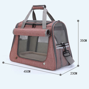 Caja de transporte de mascotas de cartón de diseñador y cajas, bolso de lona rosa para gato, perro, transpirable, multicolor, cremallera duradera, venta al por mayor - Product Image 5