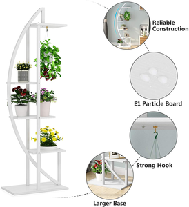Estante de exhibición curvo multiusos, soporte para plantas y flores <span class=keywords><strong>bonsái</strong></span> - Product Image 1